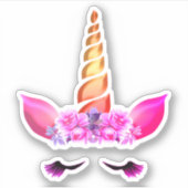 Unicorn Eye Lashes Sticker (Voorkant)