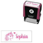 Unicorn Face and Heart, Girls Self-Inking Stamp Zelfinktende Stempel (In situ)