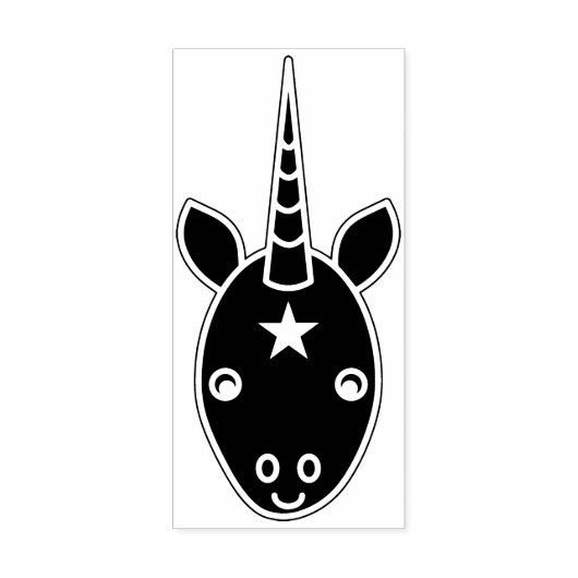 unicorn face art stamp rubberstempel (Afrduk)