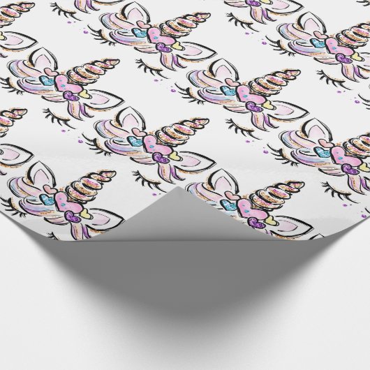 Unicorn Face Cadeaupapier (Hoek)