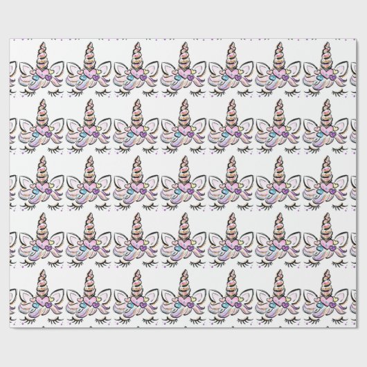Unicorn Face Cadeaupapier (Vlak)