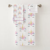 Unicorn Face Cute Pattern Persoonlijke Kinderen Bad Handdoek (Insitu)