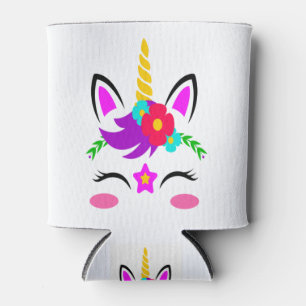 Unicorn Face Design Blikjeskoeler