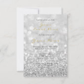 Unicorn Face Faux Gold Silver Grey Glitter Lashes Kaart (Achterkant)