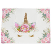 Unicorn Face Girl Baby shower Groot Cadeauzakje (Voorkant)