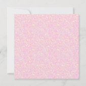 Unicorn Face Girls Verjaardagsfeestje Uitnodiginge Kaart (Achterkant)