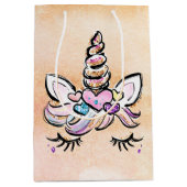 Unicorn Face Medium Cadeauzakje (Voorkant)