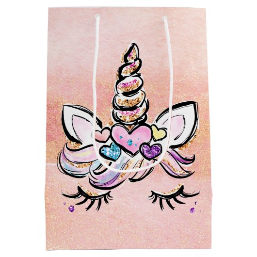Unicorn Face Medium Cadeauzakje (Achterkant)