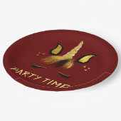 Unicorn Face op Red Papieren Bordje (Gekanteld)