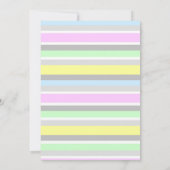 Unicorn Face Pastel Stripes Tweede verjaardag Kaart (Achterkant)