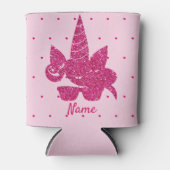 Unicorn Face Pink Glitter Girly Kinder Blikjeskoeler (Voorkant)