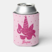 Unicorn Face Pink Glitter Girly Kinder Blikjeskoeler (Blikje Achterkant)