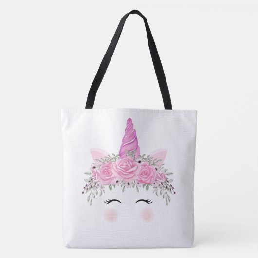 Unicorn Face Tote Bag (Voorkant)