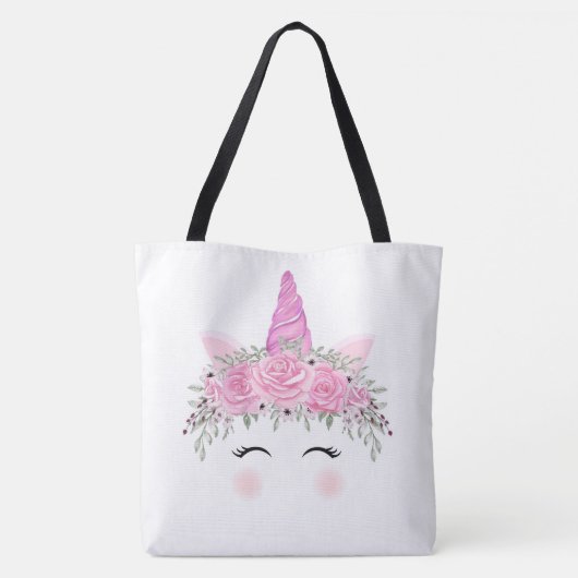 Unicorn Face Tote Bag (Achterkant)