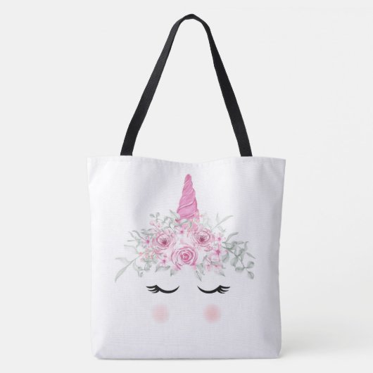 Unicorn Face Tote Bag (Achterkant)