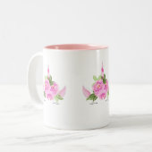 Unicorn Face Tweekleurige Koffiemok (Voorkant links)