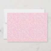 Unicorn Face Unicorn Verjaardagsfeest Uitnodiginge Kaart (Achterkant)