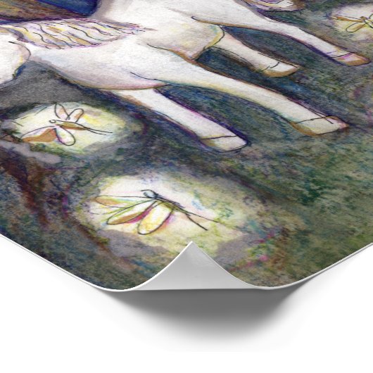 Unicorn Fairies Enchanted Forest Poster Art Print (Hoek)