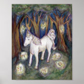 Unicorn Fairies Enchanted Forest Poster Art Print (Voorkant)