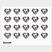 Unicorn & Fairies Forest Art - Aangepaste decollet Hart Sticker (Vel)