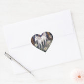 Unicorn & Fairies Forest Art - Aangepaste decollet Hart Sticker (Envelop)