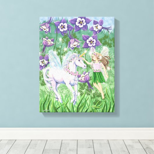 Unicorn Fairy Canvas (Insitu (Houten vloer))