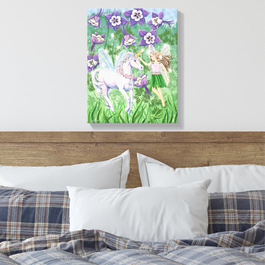 Unicorn Fairy Canvas (Insitu (Slaapkamer))