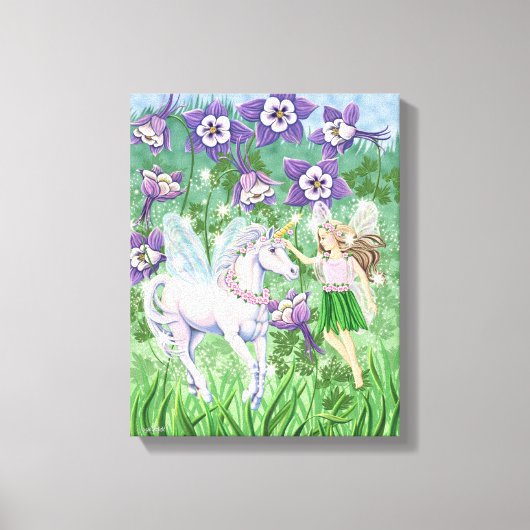 Unicorn Fairy Canvas Afdruk (Voorkant)