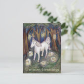 Unicorn Fairy Greeting Gepersonaliseerd Briefkaart (Staand voorkant)