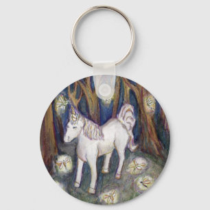 Unicorn Fairy Magic Forest Custom Art Sleutelhange Sleutelhanger