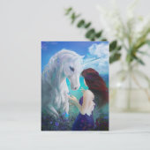 Unicorn Fairy Tale Fantasy Art Briefkaart (Staand voorkant)