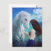 Unicorn Fairy Tale Fantasy Art Briefkaart (Voorkant / Achterkant)