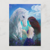 Unicorn Fairy Tale Fantasy Art Briefkaart (Voorkant)