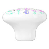 Unicorn Fairy Tale, Rainbow, Flowers en Butterfly Keramische Knop (Zijkant)