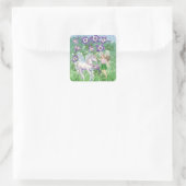 Unicorn Fairy Vierkante Sticker (Tas)