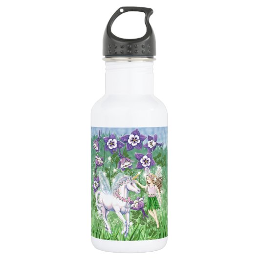 Unicorn Fairy Waterfles (Voorkant)
