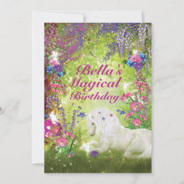 Unicorn Fairy Woodland Birthday Party Kaart