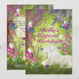 Unicorn Fairy Woodland Birthday Party Kaart