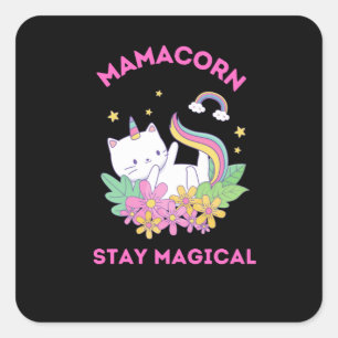 Unicorn Fan Club Magical Vierkante Sticker