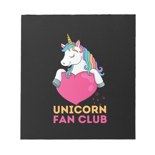 Unicorn Fan Club Notitieblok (Voorkant)