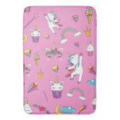 Unicorn Fan Club patroon Roze Badmat (Voorkant Verticaal)