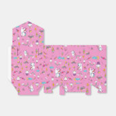 Unicorn Fan Club patroon Roze Bedankdoosjes (Uitgevouwen)