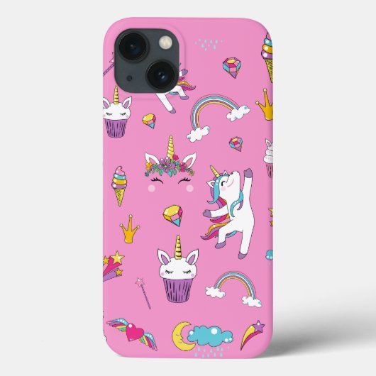 Unicorn Fan Club patroon Roze Case-Mate iPhone Case (Achterkant)