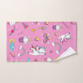Unicorn Fan Club patroon Roze Handdoek (Handdoek)