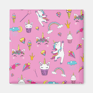 Unicorn Fan Club patroon Roze Magneet