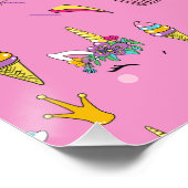 Unicorn Fan Club patroon Roze Perfect Poster (Hoek)