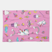 Unicorn Fan Club patroon Roze Theedoek (Horizontaal)