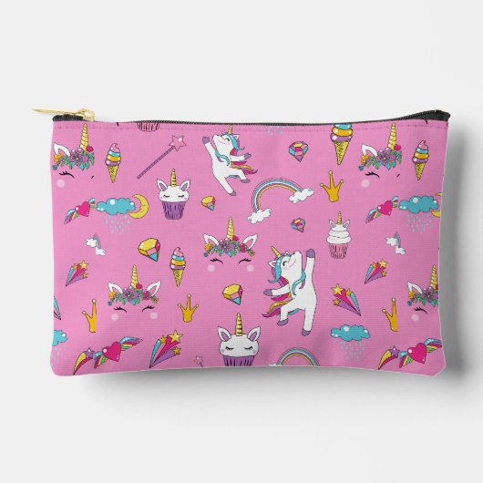 Unicorn Fan Club pattern Pink       Etui (Voorkant)