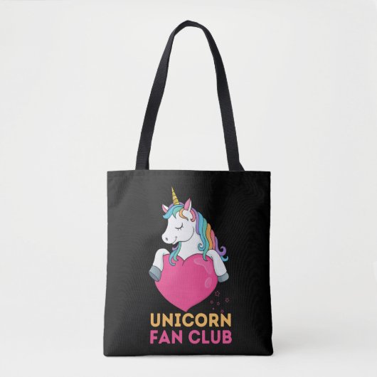 Unicorn Fan Club Tote Bag (Voorkant)