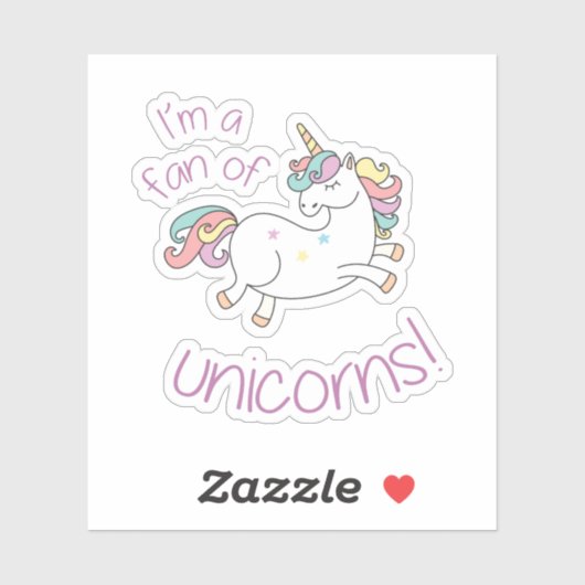 Unicorn Fan Sticker (Vel)